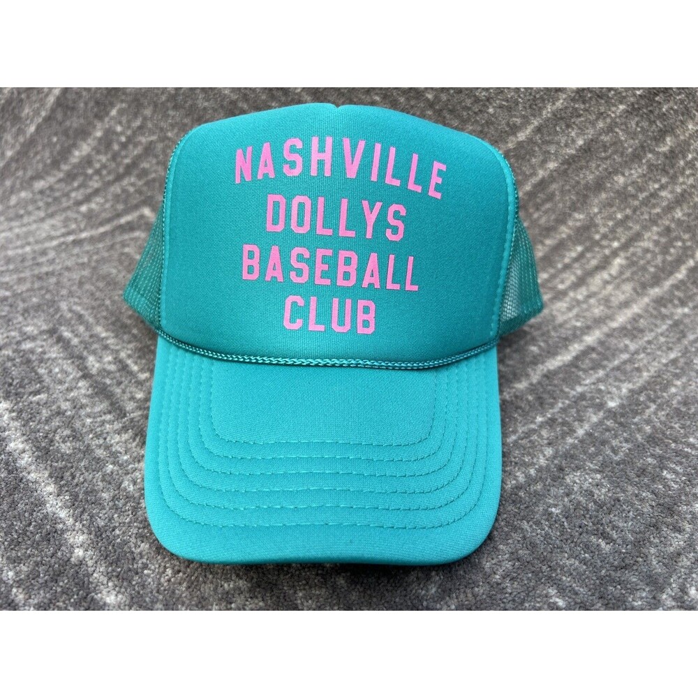 Nashville Dollys Baseball Dolly Parton Green SnapBack Trucker Hat Seafoam NWOT